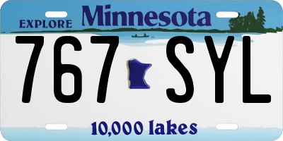 MN license plate 767SYL
