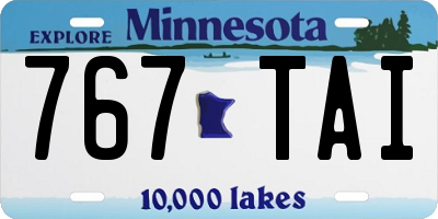 MN license plate 767TAI
