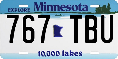 MN license plate 767TBU