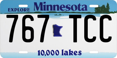MN license plate 767TCC