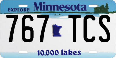 MN license plate 767TCS