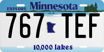 MN license plate 767TEF