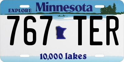 MN license plate 767TER