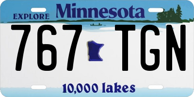 MN license plate 767TGN