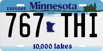 MN license plate 767THI