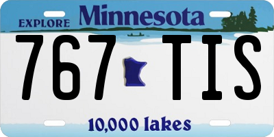 MN license plate 767TIS