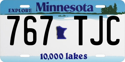 MN license plate 767TJC