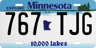 MN license plate 767TJG
