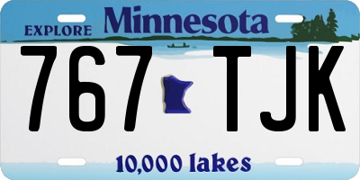 MN license plate 767TJK