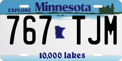 MN license plate 767TJM