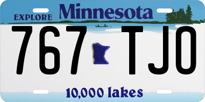 MN license plate 767TJO