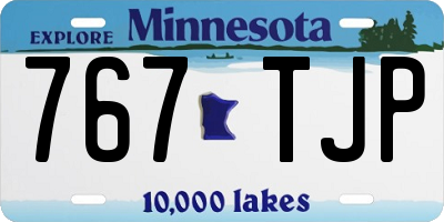 MN license plate 767TJP