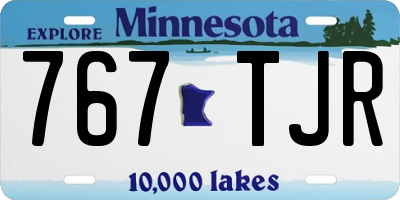 MN license plate 767TJR