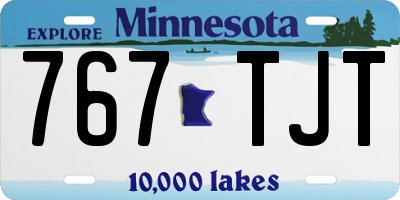 MN license plate 767TJT