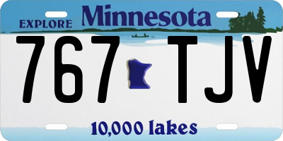 MN license plate 767TJV