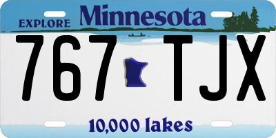 MN license plate 767TJX