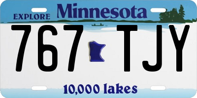 MN license plate 767TJY