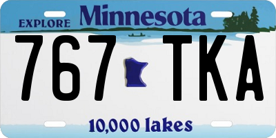 MN license plate 767TKA