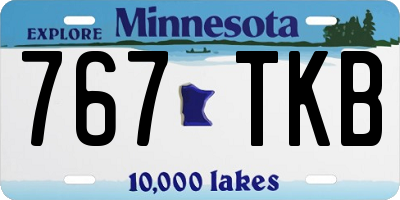 MN license plate 767TKB