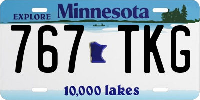 MN license plate 767TKG