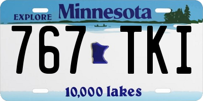 MN license plate 767TKI