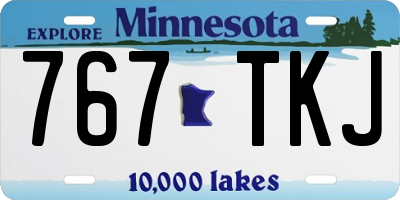 MN license plate 767TKJ