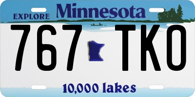 MN license plate 767TKO