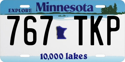 MN license plate 767TKP