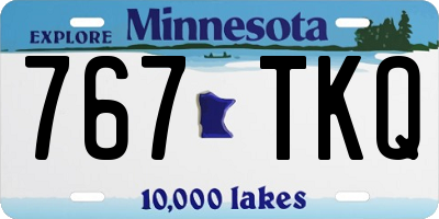MN license plate 767TKQ