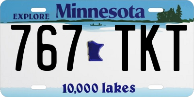 MN license plate 767TKT