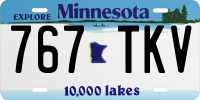 MN license plate 767TKV