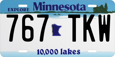 MN license plate 767TKW