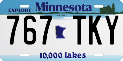 MN license plate 767TKY