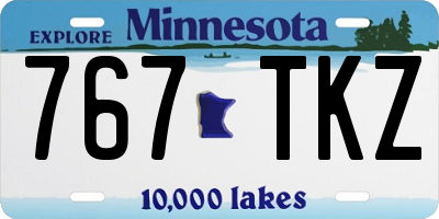MN license plate 767TKZ