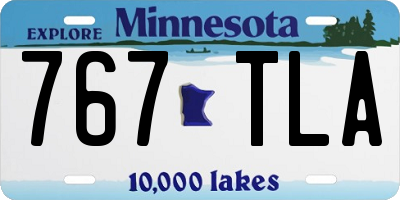 MN license plate 767TLA