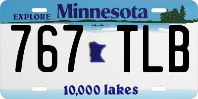 MN license plate 767TLB
