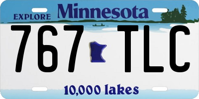 MN license plate 767TLC