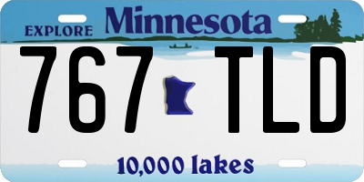 MN license plate 767TLD