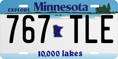 MN license plate 767TLE