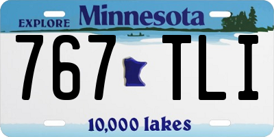MN license plate 767TLI