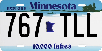 MN license plate 767TLL