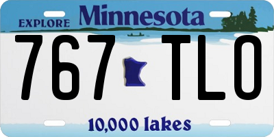 MN license plate 767TLO