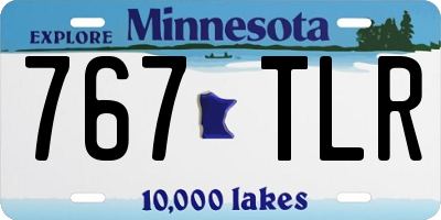 MN license plate 767TLR