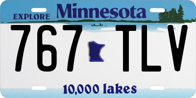 MN license plate 767TLV