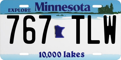 MN license plate 767TLW