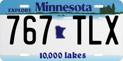 MN license plate 767TLX