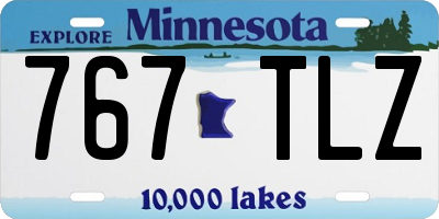 MN license plate 767TLZ