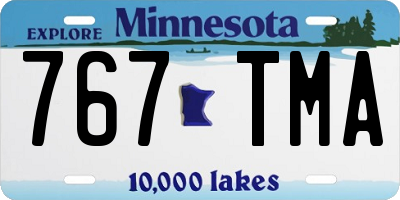 MN license plate 767TMA