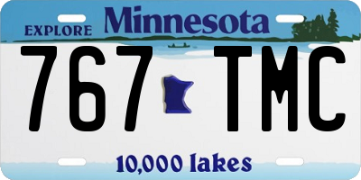 MN license plate 767TMC