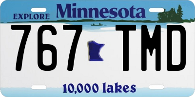 MN license plate 767TMD